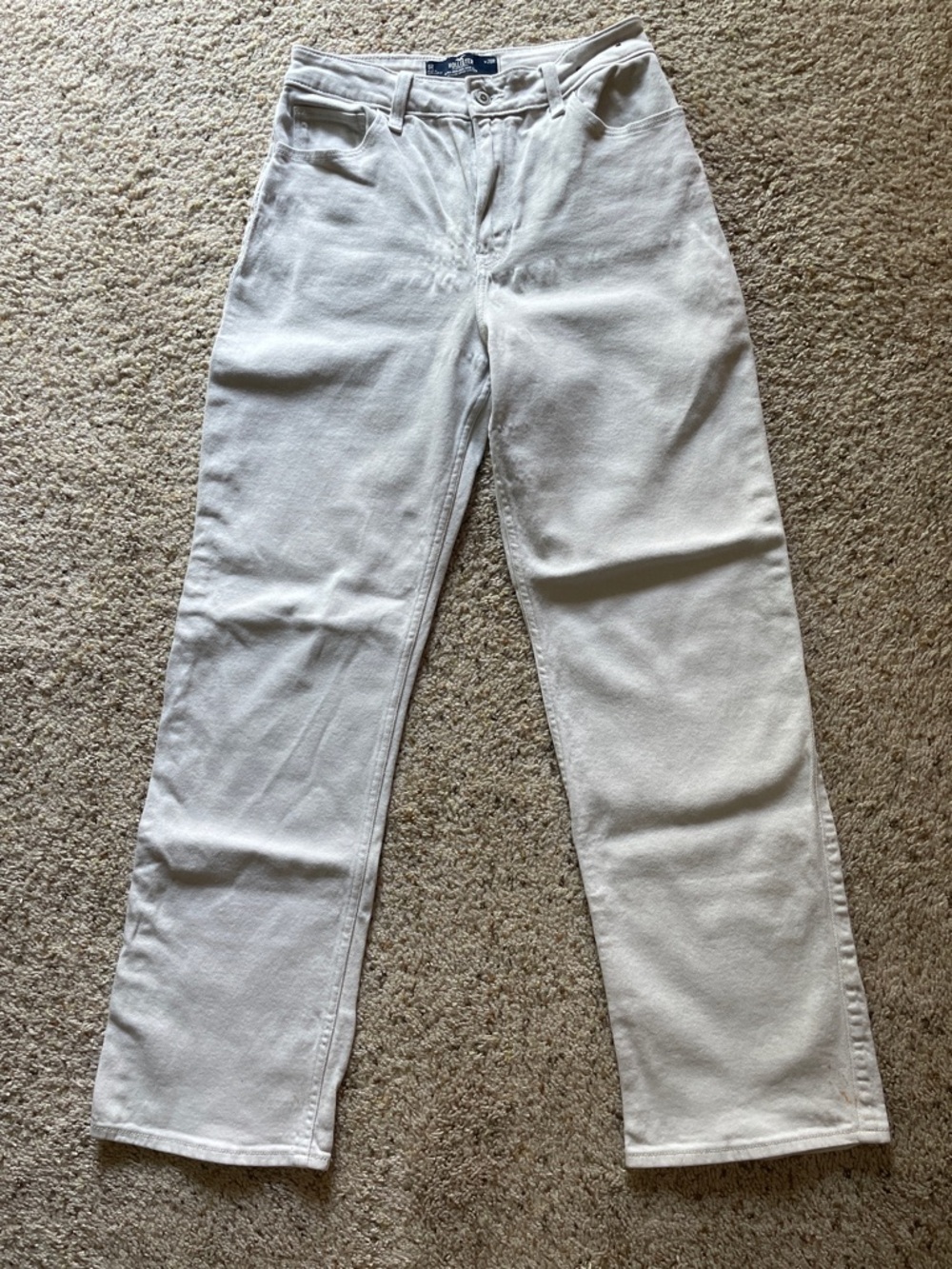 Hollister Off White Ultra High-Rise Dad Jeans